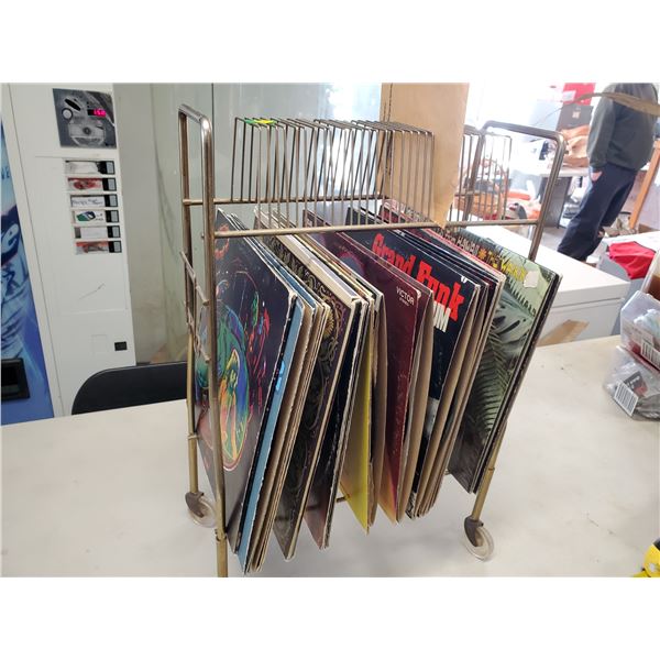 records & vintage record stand