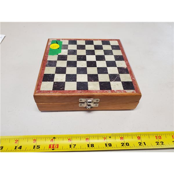 mini vintage chess set & pieces