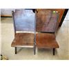 Image 1 : antique wooden folding theatre chairs