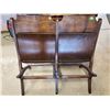 Image 3 : antique wooden folding theatre chairs