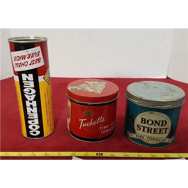 3 Tobacco Tins