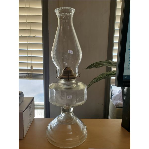 coal oil lamp & chimney