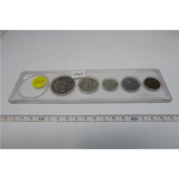 1945 Canadian Coin Set 5 Piece