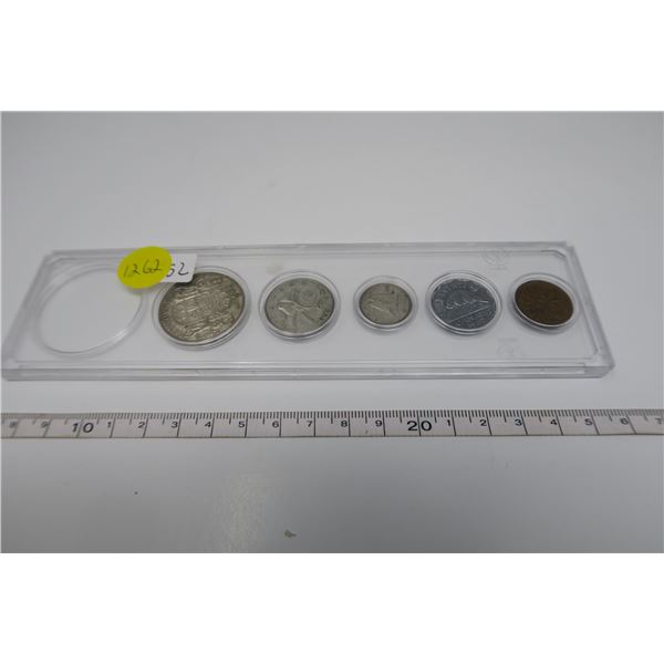 1952 Canadian Coin Set 5 Piece