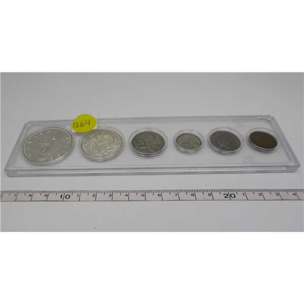 1957 Canadian Coin Set 6 Piece