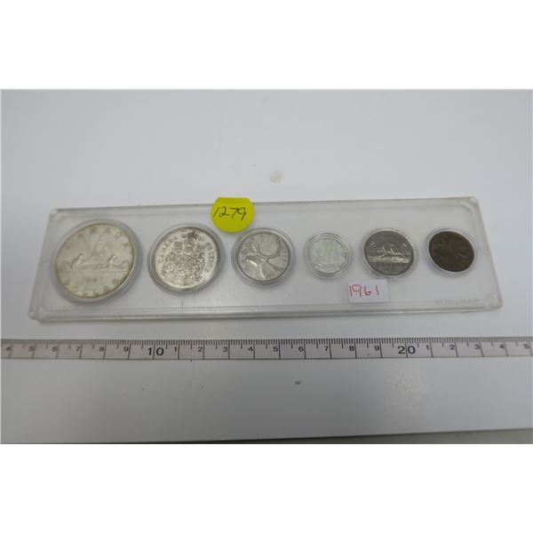 1961 Canadian Coin Set 6 Piece