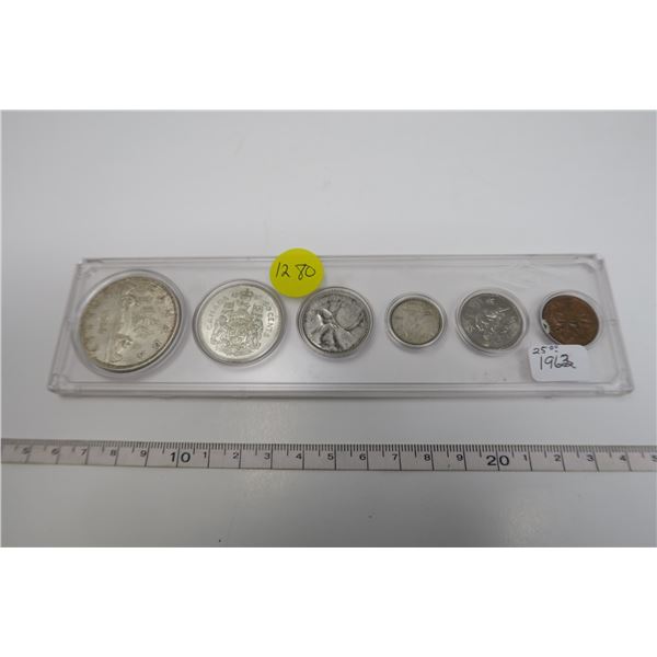 1962 Canadian Coin Set 6 Piece