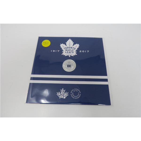 Toronto Maple Leafs Collecto $3 Fine Silver Coin
