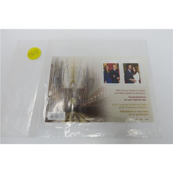 Prince William and Kate Special Stamp Set 2010