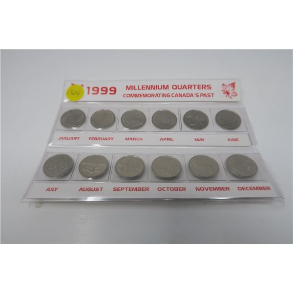 2000 Millenium Quarters Collectors Set 12 Piece