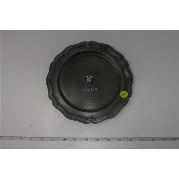 Metal Collector's Plate