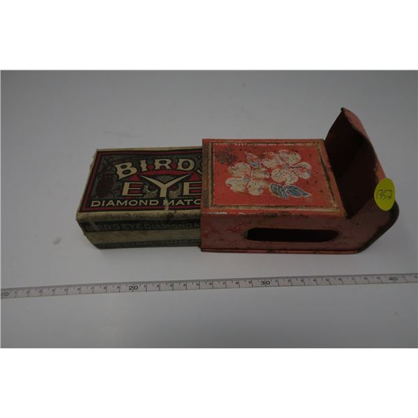 Tin Antique Matchbox Holder