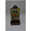 Image 1 : Tin Matchbox Holder Peach Picture