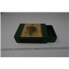 Image 1 : Green Decorative Wood Matchbox