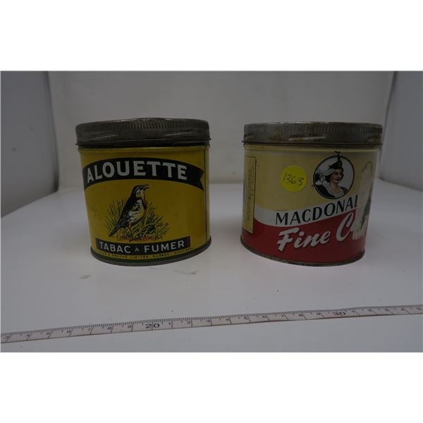 2 X Tobacco Tins, McDonald's and Alluette