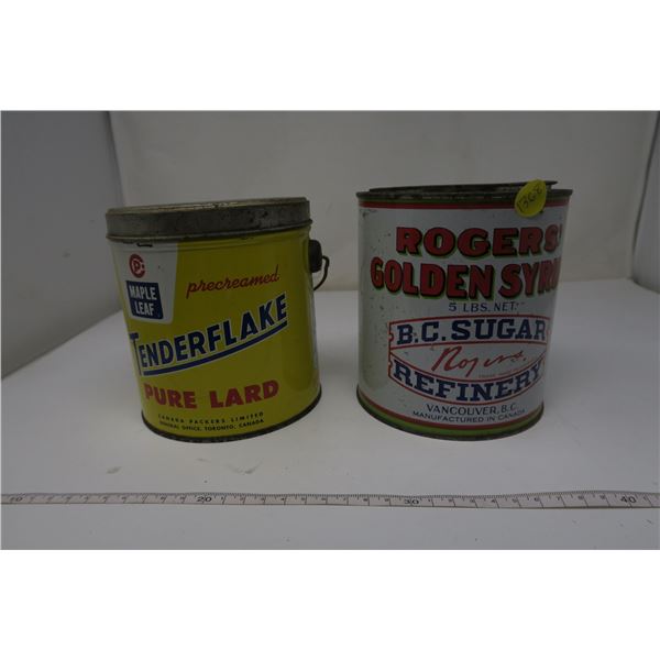 2 X Tins Tenderflake and Rogers Syrup