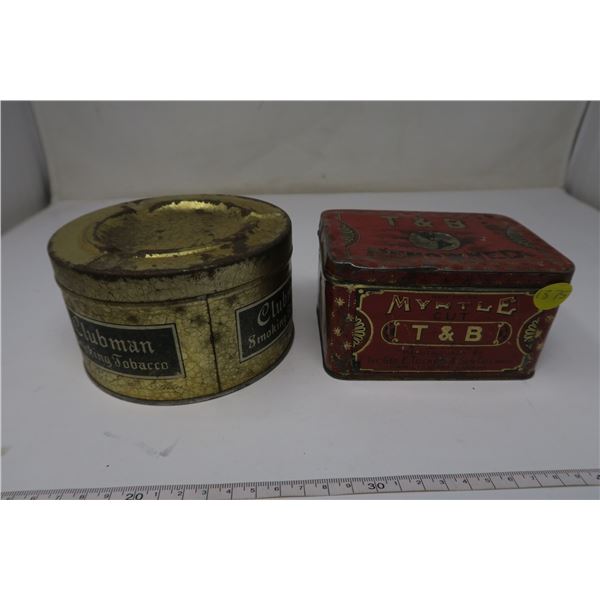 Tobacco Tin X 2  T&B and Clubman