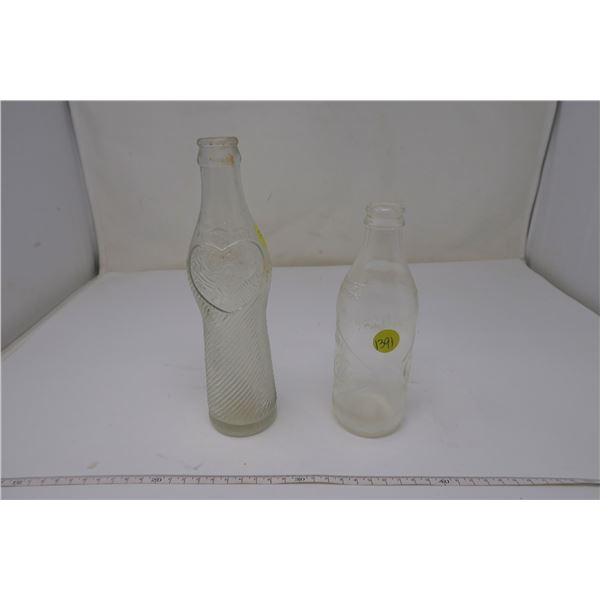 2 X Classic Glass Soda Bottles