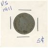 Image 1 : 1911 USA 5 Cent Coin