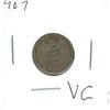 Image 1 : 1907 Canadian Silver 10 Cent Coin (VG)