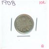 Image 1 : 1908 Canadian Silver 10 Cent Coin (B)