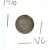 Image 1 : 1910 Canadian Silver 10 Cent Coin (VG)