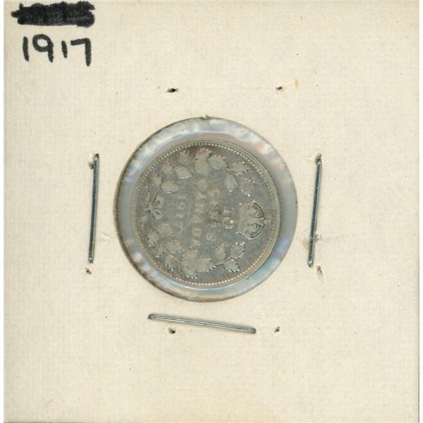 1917 Canadian Silver 10 Cent Coin