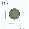Image 1 : 1918 Canadian Silver 10 Cent Coin (VG)