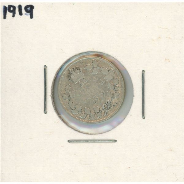 1919 Canadian Silver 10 Cent Coin