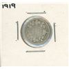 Image 1 : 1919 Canadian Silver 10 Cent Coin