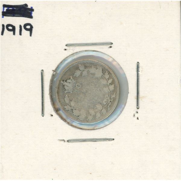 1919 Canadian Silver 10 Cent Coin