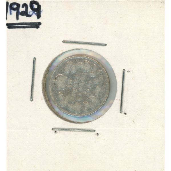 1929 Canadian Silver 10 Cent Coin