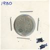 Image 1 : 1930 Canadian Silver 10 Cent Coin