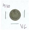 Image 1 : 1930 Canadian Silver 10 Cent Coin (VG)