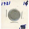 Image 1 : 1931 Canadian Silver 10 Cent Coin