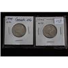 Image 1 : Canada Twenty-five Cent Coins (2) - 1944, 1945; Silver