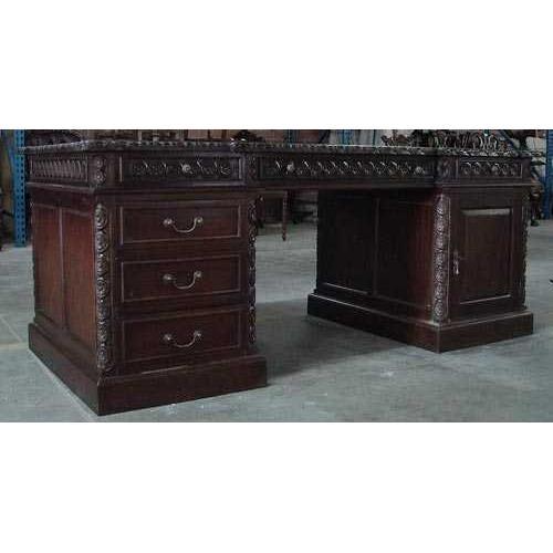 ANTIQUE VICTORIAN LIBRARY LAWYER PARTNERS DESK 1781397