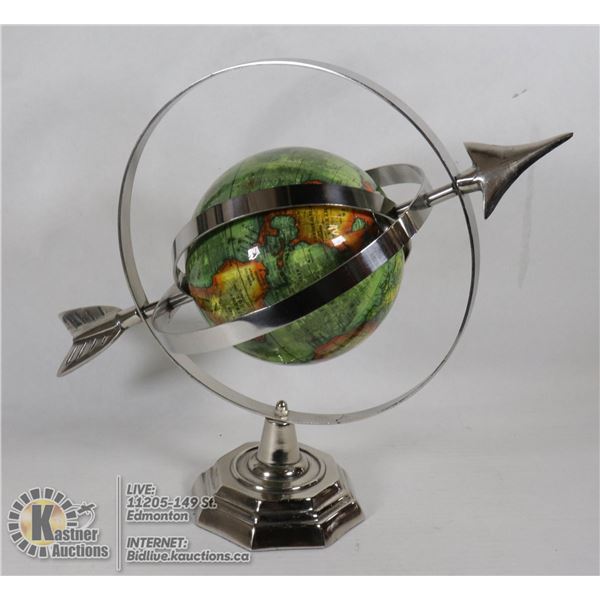 TURNING ARROW SPHERE GLOBE