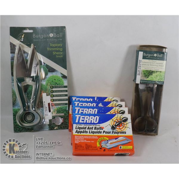 2 BURGON & BALL TRIM SHEARS MADE IN ENGLAND W/ 4