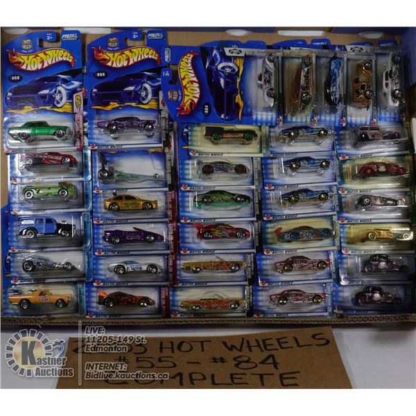 35 HOT WHEELS - 2003 SEGMENT SERIES #55 - #84..