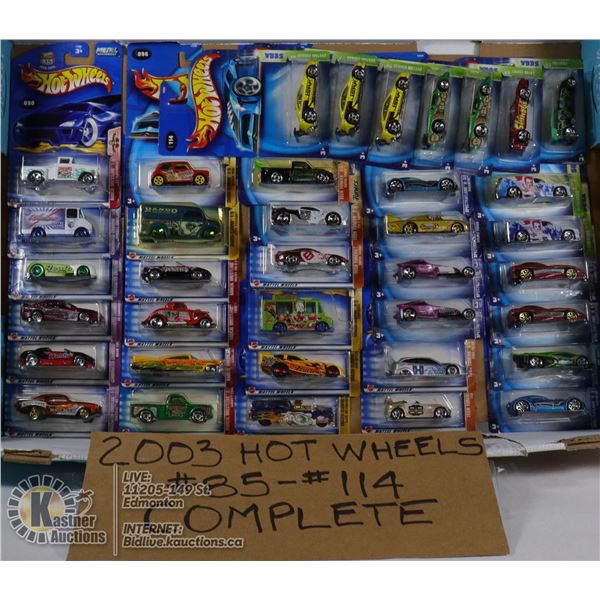 37 HOT WHEELS - 2003 SEGMENT SERIES #85 - #114