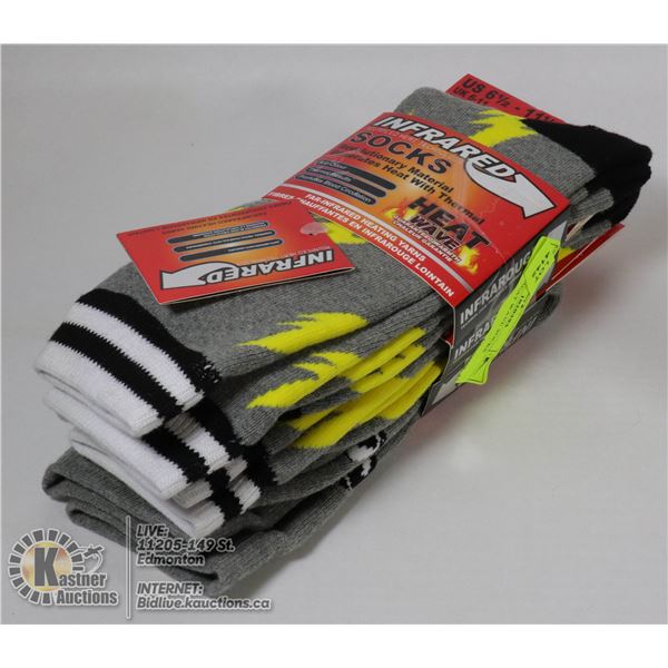 3PK MEN HEAT WAVE SOCKS