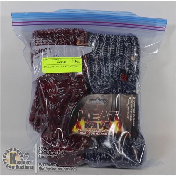 2PK LADIES HEAT WAVE MITTENS