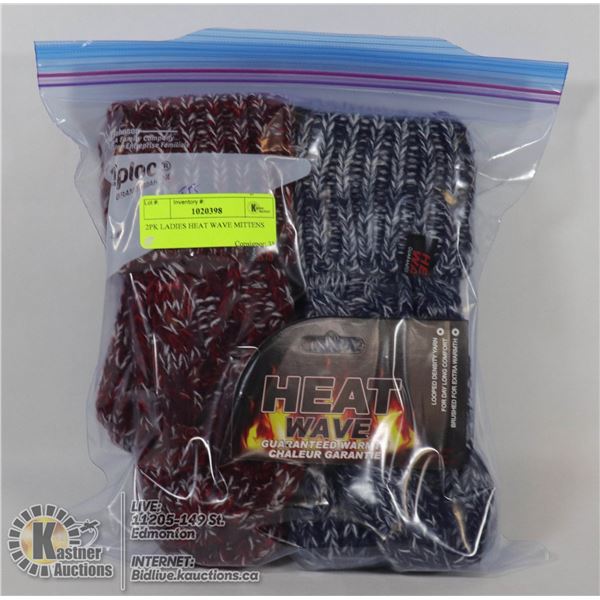 2PK LADIES HEAT WAVE MITTENS