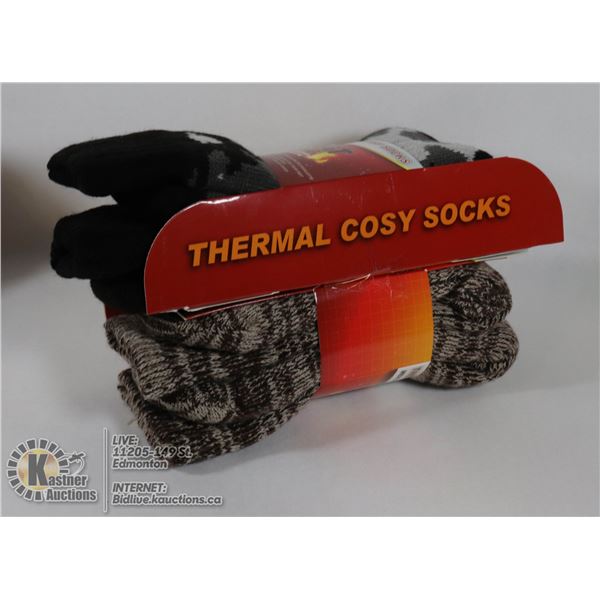 2PK MENS COZY SLIPPER SOCKS