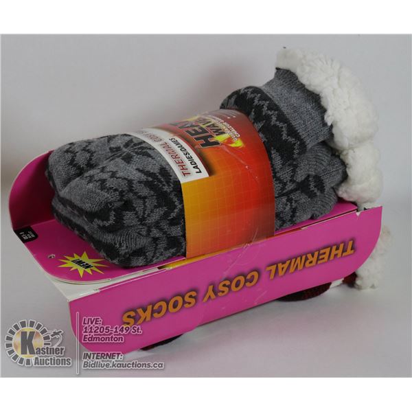 2PK LADIES COZY SLIPPER SOCKS