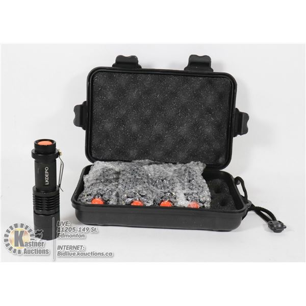 CASE OF 5 CLIP ON LED MINI FLASHLIGHTS