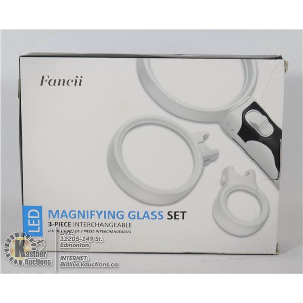 3PC MAGNIFYING GLASS SET