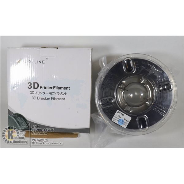 NEW ROLL OF PETG 1.75MM BLACK 3D PRINTER FILAMENT