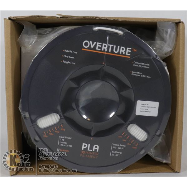 ROLL OF PLA 2.85MM  WHITE 3D PRINTER FILAMENT